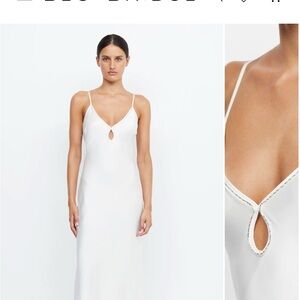 Elegant White Spaghetti Strap Dress